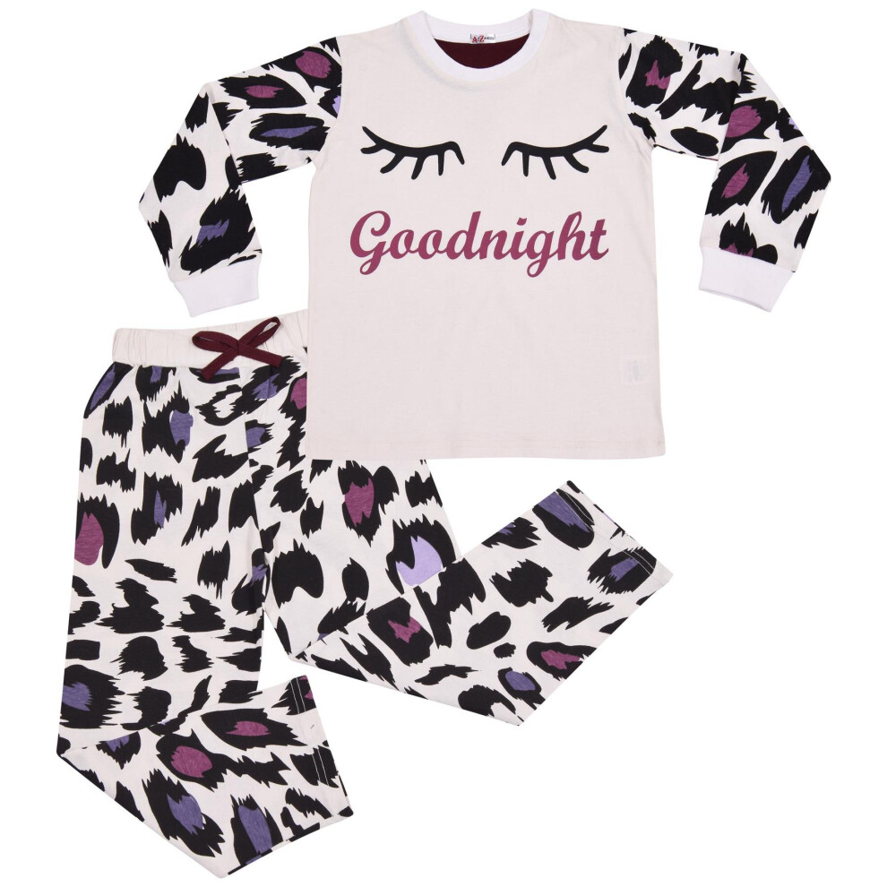 (2-3 Years, 153 White) Girls Boys Pyjamas Children PJs 2 Piece Cotton Set