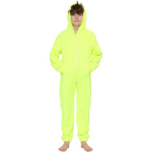 (2-3 Years, Neon Green) Girls Boys Onesie Super Soft Pyjamas Jumpsuit