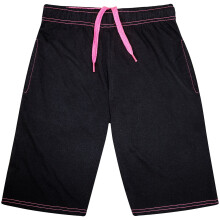 (13 Years, Black) Girls Black Casual Summer Chino Shorts Knee Length