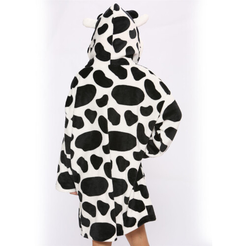 Unisex Oversized Hoodie Cow Snuggle Blanket 1