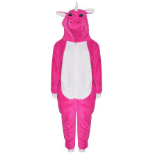 (9-10 Years, Unicorn Cerise) Kids Unisex Animal Onesie Pyjamas Sleepsuit