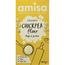 Amisa Organic Chick Pea Flour Gluten Free, 400 g (pack of 6)