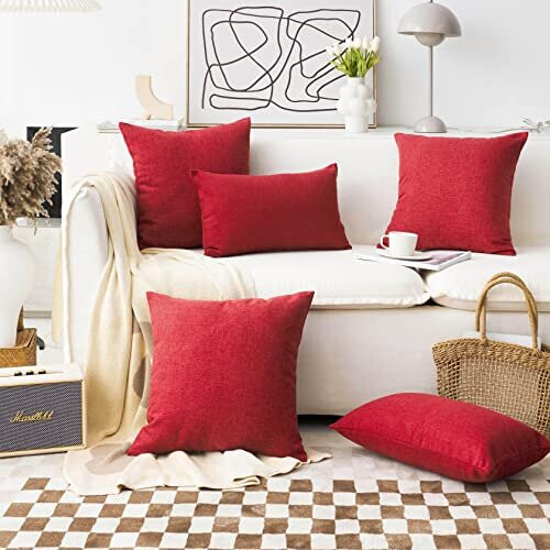 Home Brilliant Cushion Covers 60x60 Faux Lined Linen Large Square