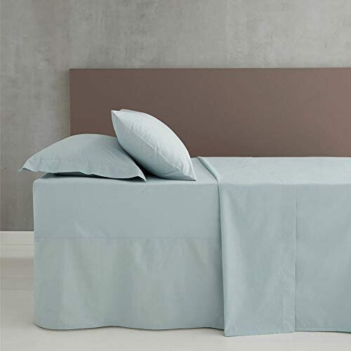 Catherine Lansfield Catherine Lansfield Easy Iron Percale Double Extra Deep Fitted Sheet Duck Egg 1