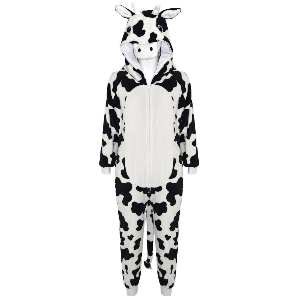 (13 Years, Cow) Kids Unisex Animal Onesie Pyjamas Sleepsuit