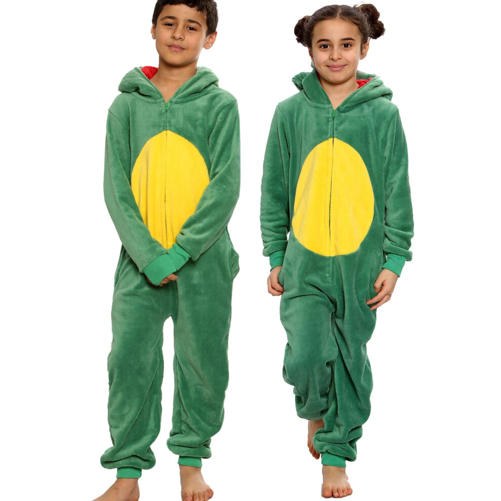 (9-10 Years, Dinosaur) Kids Unisex Animal Onesie Pyjamas Sleepsuit