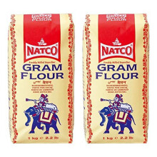 Natco 100% Pure Gram Flour, Besan - 1kg (Pack of 2)