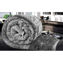 Luxury Charcoal Faux Fur Mink Throw Blanket Soft Warm Thick Bed Sofa Double King (Double)