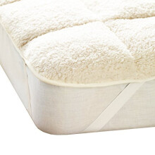 Olivia Rocco Luxury Teddy Bear Sherpa Fleece Super Soft Warm Cosy Mattress Topper Enhancer Reversible Top and Cool Microfibre Single Double King Super