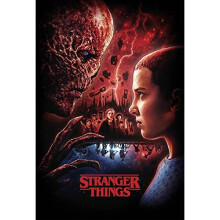 Stranger Things Fleece Blanket - Vecna v Eleven Design - Bed Throw Super Soft Blanket - 100% Polyester - 100 x 150cm