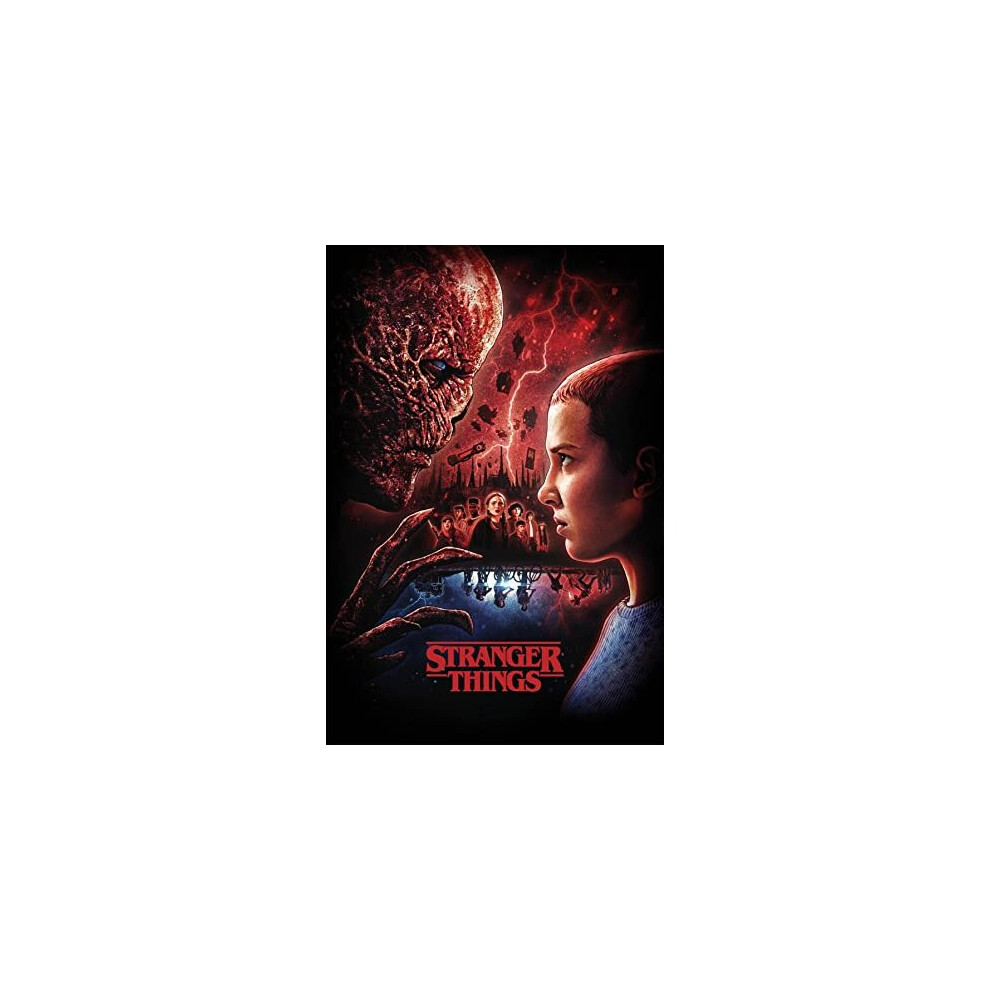 Stranger Things Fleece Blanket - Vecna v Eleven Design - Bed Throw Super Soft Blanket - 100% Polyester - 100 x 150cm