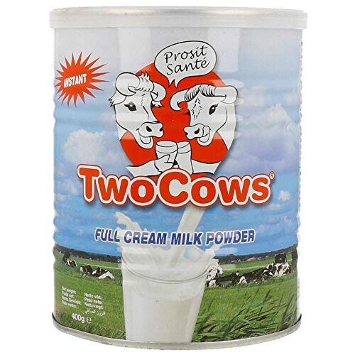 Two Cows Instant Full Cream Milk Powder (Tin) - 400g