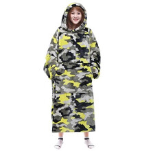 Waitu Wearable Blanket Sweatshirt Gifts for Women and Men, Super Warm and Cozy Giant Blanket Hoodie, Thick Flannel Blanket with Sleeves and Giant