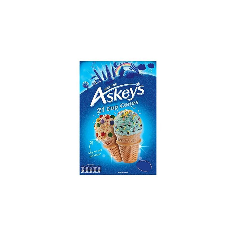 Askeys Cup Cones 21 per Pack - Pack of 2