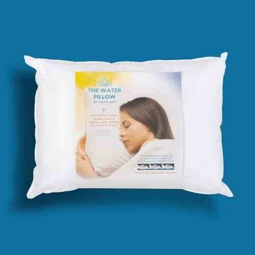 Mediflow Water Pillow - Waterbase with Customizable Water Level, Clinically Proven to Reduce Neck Pain (Johns Hopkins)
