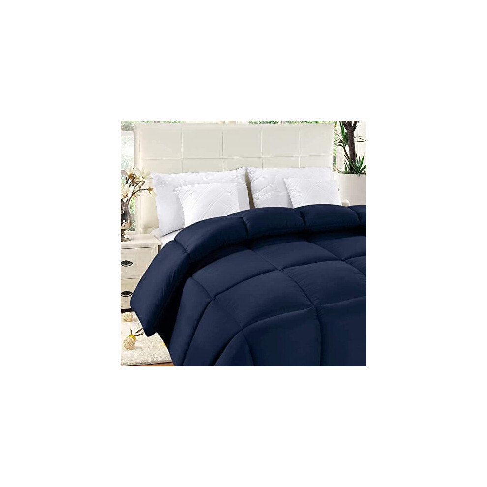 ComfyWell King Size Duvet ? Plain Quilt Comforter Bedspreads, Coverlets & Sets, 2 Pillowcases Warm and Anti Allergy All Season Coverless Duvet, Throws