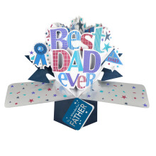 Wonderful Father Best Dad Ever Pop Up Card Father's Day, Birthday, Any Occasion