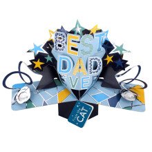 From The Cat Best Dad Ever Pop Up Card Father's Day, Birthday, Any Occasion