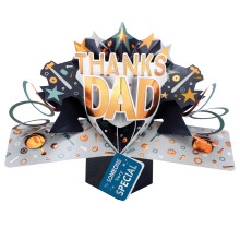Someone Very Special Thanks Dad Pop Up Card Father's Day, Birthday, Any Occasion