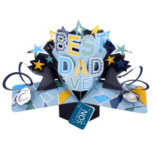 Wonderful Son Best Dad Ever Pop Up Card Father's Day, Birthday, Any Occasion