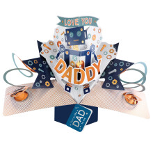 You're Like A Dad To Me Daddy Pop Up Card Father's Day, Birthday, Any Occasion