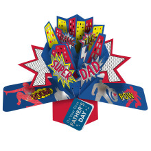 On Your First Father's Day Super Dad Pop Up Card New Dad Greeting Card