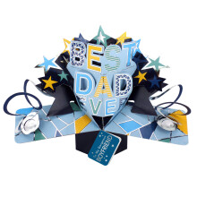 To My Boyfriend Best Dad Ever Pop Up Card Father's Day, Birthday, Any Occasion