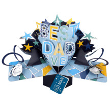 To My Old Man Best Dad Ever Pop Up Card Father's Day, Birthday, Any Occasion
