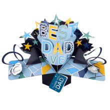 Thank You Dad Best Dad Ever Pop Up Card Father's Day, Birthday, Any Occasion