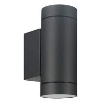 LASIDE Outdoor Wall Lights, Anthracite Grey GU10 Up Down Outside Wall Lights Electric, IP44 Waterproof Aluminium Garden Wall Lights Mains Powered for