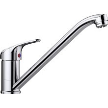 BLANCO DARAS – Low-Pressure Kitchen Tap – Compact Entry-Level Model in Classic Design with High, Long Spout – Chrome – 517723