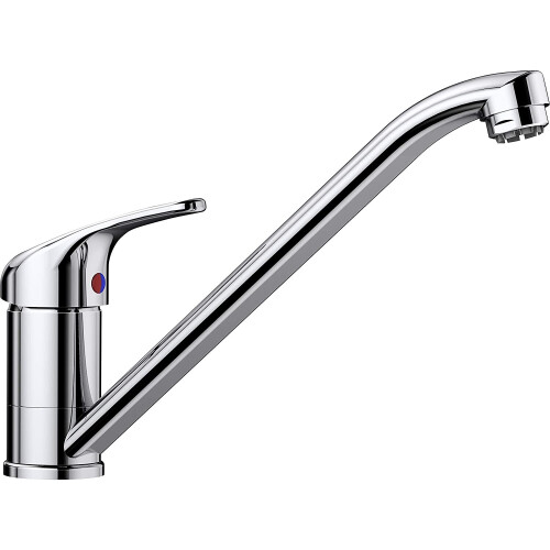 Blanco BLANCO DARAS – Low-Pressure Kitchen Tap – Compact Entry-Level Model in Classic Design with High, Long Spout – Chrome – 517723