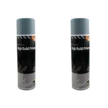 2 x Indasa Dark Grey One Pack High Build Acrylic Based Primer 500ml Aerosol