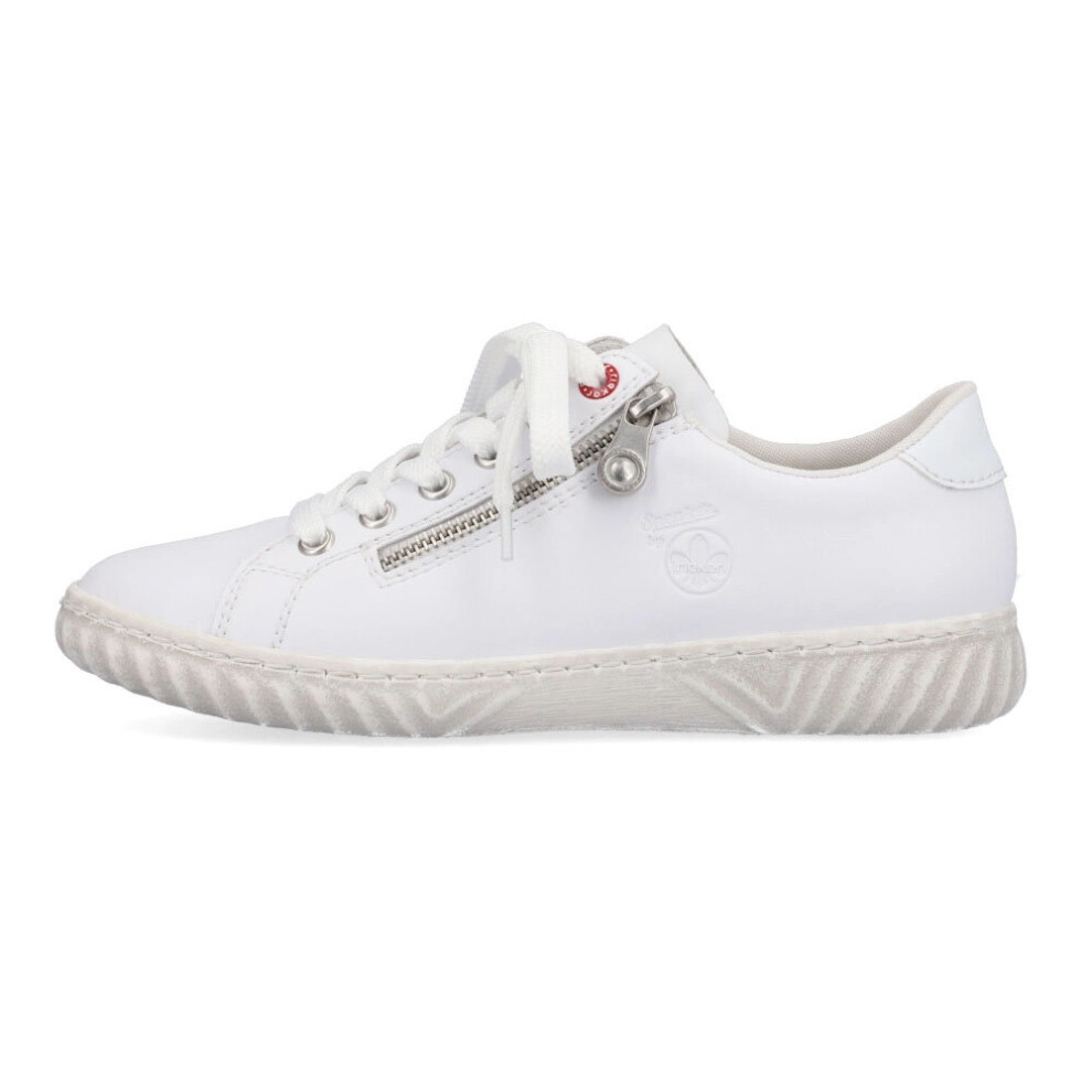 (White, UK 4 / EU 37) Rieker Womens Ladies Lace Zip Up Casual Shoes Trainers