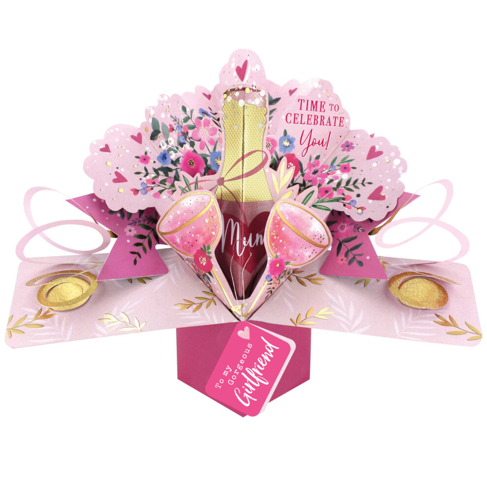 Girlfriend Time To Celebrate Mum Pop Up Card Mothers Day, Birthday, Any Occasion