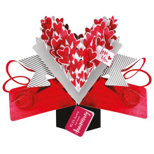 Love Hearts With Love On Our Anniversary Pop Up Card 3D Greeting Cards