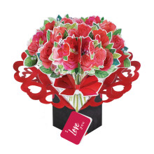 Pop Up Bouquet Of Roses I Love You Pop Up Card Paper Flowers Any Occasion