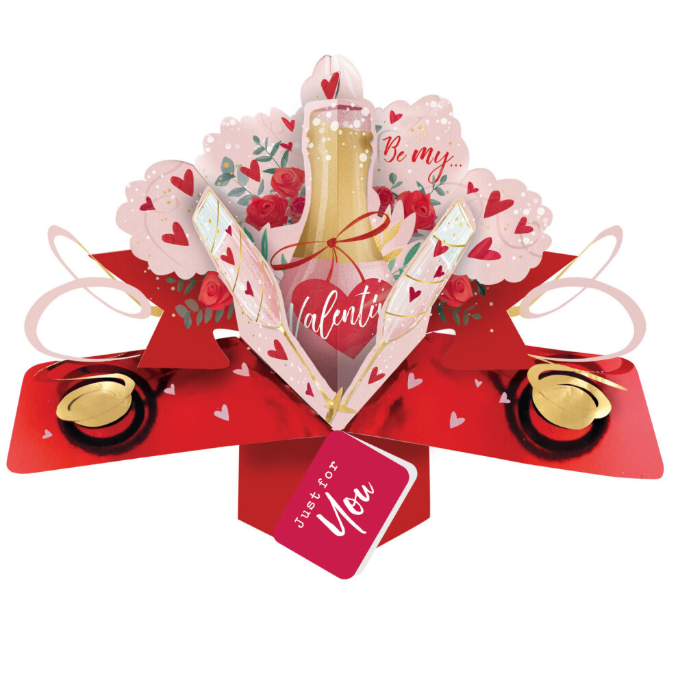 Second Nature Pop Up Be My Valentine Just For You Greeting Card 3D Valentines Cards