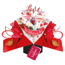 With Love With Love On Valentine's Day Valentine's Pop Up Card 3D Greeting Cards