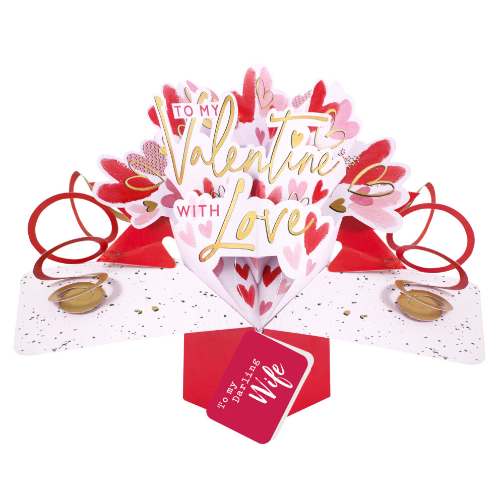 To My Valentine To My Darling Wife Pop Up Card 3D Greeting Cards