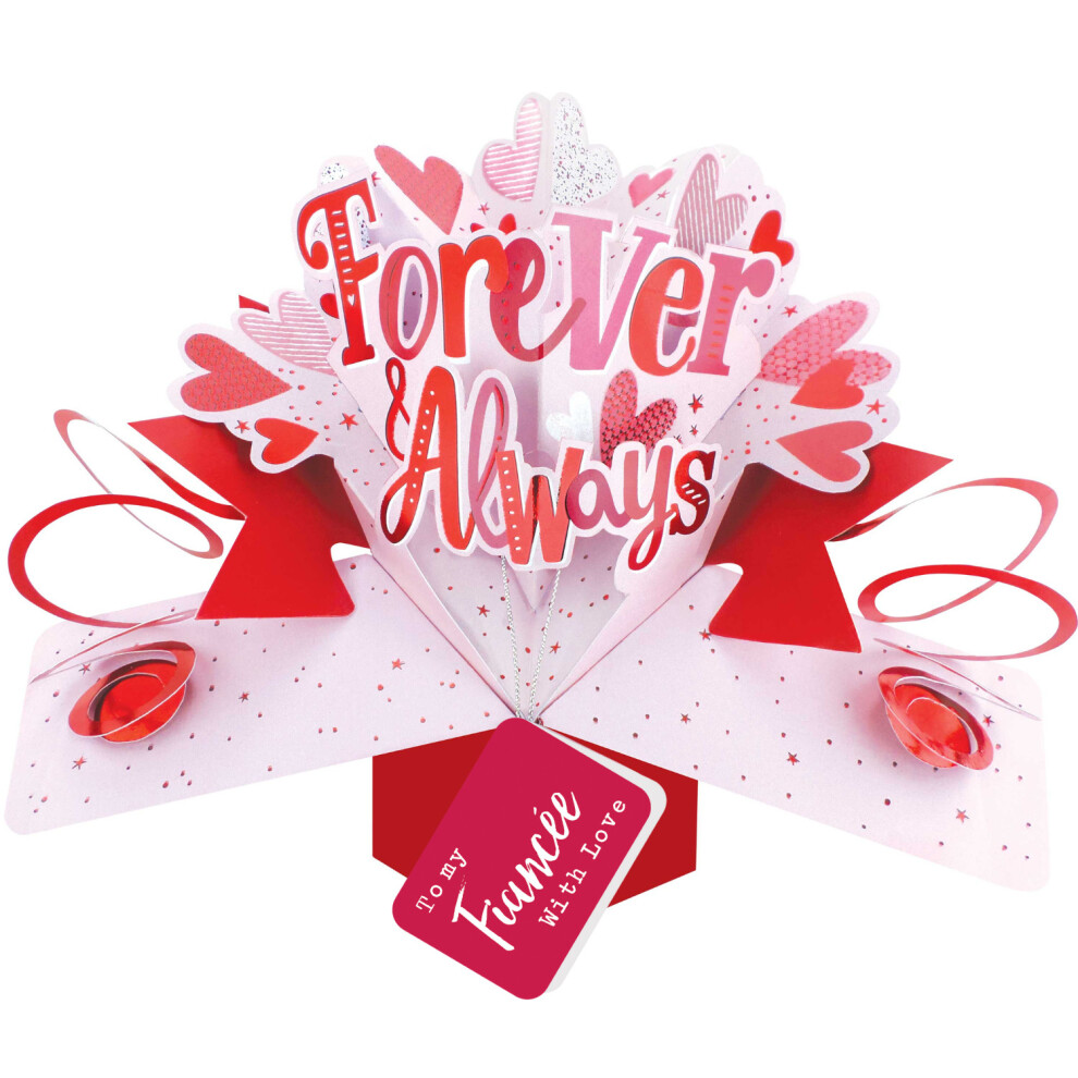 Second Nature Forever & Always My Fiancee Pop Up Card Valentine's, Birthday, Any Occasion