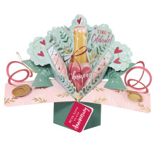 Pop Up Time To Celebrate With Love On Our Anniversary Greeting Card 3D Cards