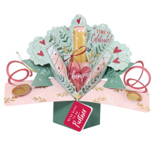 Pop Up Time To Celebrate With Love To My Partner Greeting Card Suit Any Occasion
