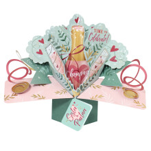 Pop Up Time To Celebrate Sister & Partner Greeting Card Suit Any Occasion