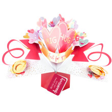 Big Hug Just For You With Love On Our Anniversary Pop Up Card 3D Greeting Cards