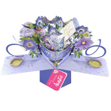 Pop Up Hummingbird & Flowers To A Lovely Auntie Card Suit Any Occasion