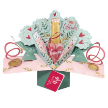 Pop Up Time To Celebrate To My Darling Wife Greeting Card Suit Any Occasion