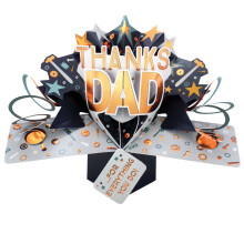 Father's Day Card Thanks Dad For Everything You Do Pop Up Greeting Card 3D Cards