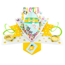 Happy Easter Decorated Easter Egg Pop Up Greeting Card 3D Pop-Up Cards