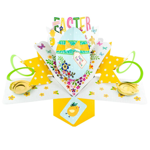Happy Easter Decorated Easter Egg Pop Up Greeting Card 3D Pop-Up Cards 1